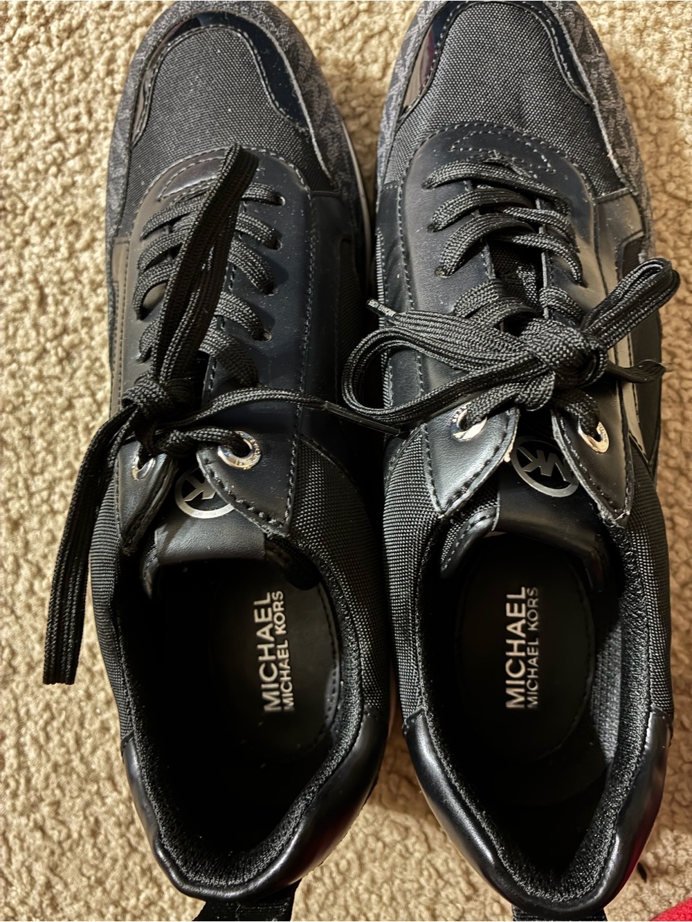 Michael Kors Men's Black Low-Top Lace-Up Sneakers